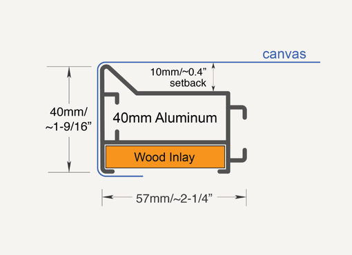 40mm Aluminum Profile measurements
