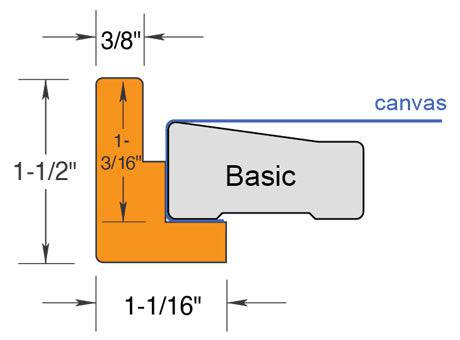 1-1/2" Floating Frames are for canvases up to 1" deep