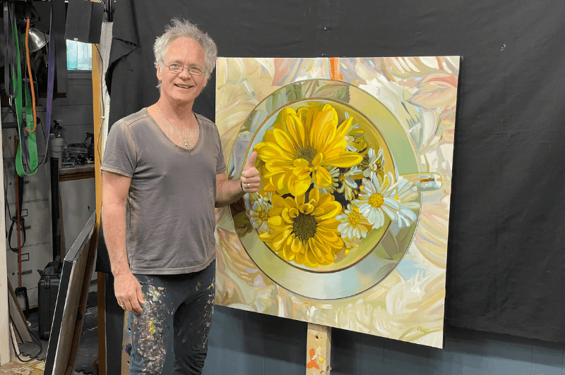 Mid-Career Artists with his art